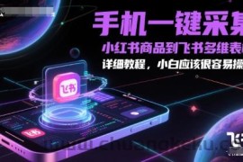 手机一键采集小红书商品到飞书多维表格，详细教程，小白应该很容易操作