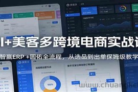 AI+美客多跨境电商实战课：智赢ERP +圆佑全流程，从选品到出单保姆级教学
