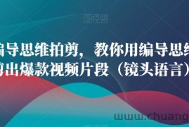 用编导思维拍剪，教你用编导思维拍剪出爆款视频片段（镜头语言）