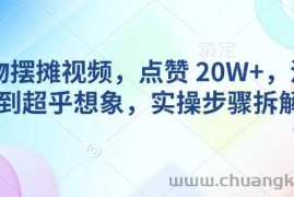 AI动物摆摊视频，点赞 20W+，流量好到超乎想象，实操步骤拆解