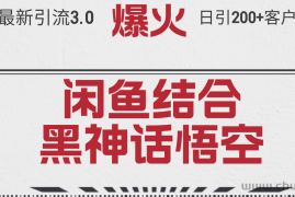 （12378期）最新引流3.0闲鱼结合《黑神话悟空》单日引流200+客户，抓住热点，实现…