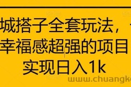 同城搭子全套玩法，一个幸福感超强的项目，实现日入1k【揭秘】