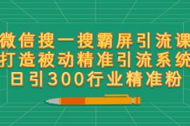 （2418期）微信搜一搜霸屏引流课，打造被动精准引流系统 日引300行业精准粉【无水印】