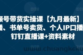 视频号带货实操课【25年7月最新】无人直播、书单号卖货、个人IP口播等，钉钉直播课+资料素材