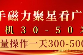 快手磁力聚星4.0实操玩法，单机30-50+10部手机一天三五张