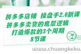 （10859期）拼多多店铺 操盘手2.0新课，拼多多卖货的底层逻辑，打造爆款的3个周期-8节