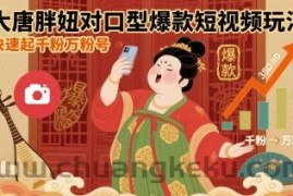 大唐胖妞对口型爆款短视频玩法，快速起千粉万粉号