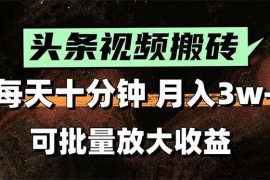 （15582期）2025最新副业玩法！AI全自动搬运视频发头条，无脑发布也能月入过万！