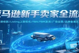 亚马逊新手卖家全流程，注册收款/Listing上架优化/ FBA/FBM发货/广告运营/品牌备案