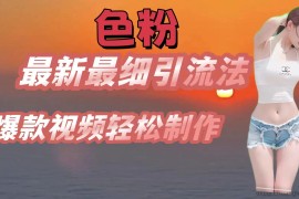 色粉最新最细引流法，七天螺旋起号法，爆款视频轻松制作