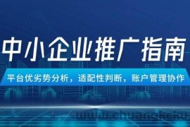 （14910期）中小企业竞价推广指南，平台优劣势分析，适配性判断，账户管理协作