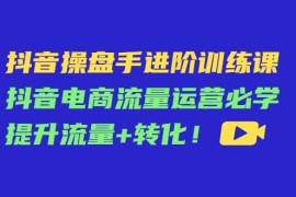 （4327期）抖音操盘手进阶训练课：抖音电商流量运营必学，提升流量+转化！