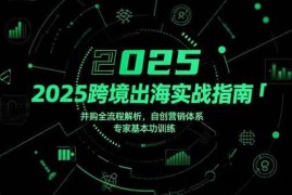 （15503期）2025跨境出海实战指南，并购全流程解析，自创营销体系，专家基本功训练