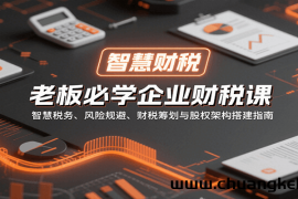老板必学企业财税课：智慧税务、风险规避、财税筹划与股权架构搭建指南