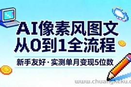 AI像素风图文从0到1全流程，新手友好，实测单月变现5位数