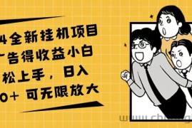 （11986期）2024全新挂机项目看广告得收益小白轻松上手，日入500+ 可无限放大