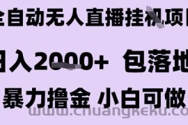 最新全自动抖音无人直播挂G项目，日入2k+ 包落地暴力撸金，小白可做【揭秘】