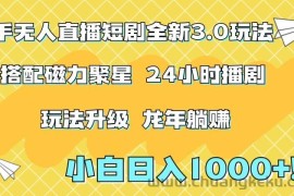 快手无人直播短剧全新玩法3.0，日入上千，小白一学就会，保姆式教学（附资料）【揭秘】