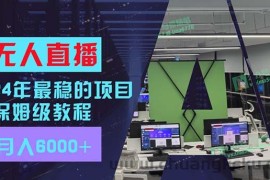 （11921期）24年最稳项目“无人直播”玩法，每月躺赚6000+，有手就会，新手福音