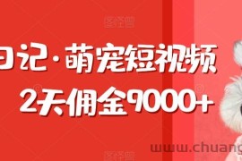 东哲日记·萌宠短视频带货，2天佣金9000+