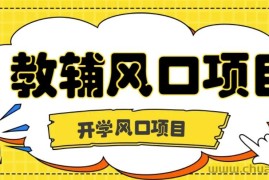 开学季风口项目，教辅虚拟资料，长期且收入稳定的项目，零门槛轻松月入20000+