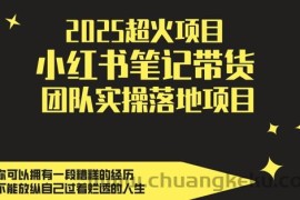 2025超火项目，副业最佳选择，小红书笔记带货团队实操落地项目，，轻松日入5张