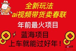 （13726期）Ai视频带货卖春联全新简单无脑玩法，年前最火爆项目，爆单过好年