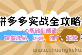 （12292期）拼多多实战全攻略：0基础到精通，覆盖选品、运营、推广、起款