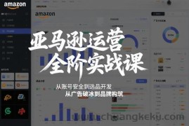 亚马逊运营全阶实战课，从账号安全到选品开发，从广告破冰到品牌构筑（更新2026年2月）