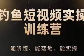 0基础学习钓鱼短视频系统运营实操技巧，钓鱼再到系统性讲解定位ip策划技巧