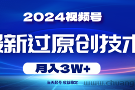 （10704期）2024视频号最新过原创技术，当天起号，收益稳定，月入3W+