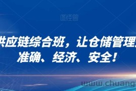 电商供应链综合班，让仓储管理迅速、准确、经济、安全！