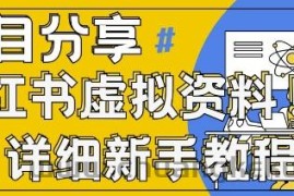 小红书虚拟资料变现野路子，0基础20分钟天，新手也能日入3张+(附资料包)
