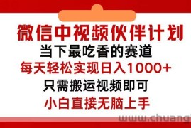 （12017期）微信中视频伙伴计划，仅靠搬运就能轻松实现日入500+，关键操作还简单，…