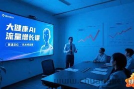 （15396期）大健康AI流量增长课，赛道定位方法论，AI数字人内容生产，私域转化运营…