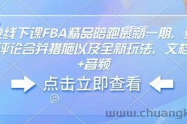 亚马逊线下课FBA精品陪跑最新一期，亚马逊严抓评论合并措施以及全新玩法，文档资料+音频