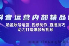 抖音运营内部精品课：涵盖账号运营, 视频制作, 直播技巧, 助力打造爆款短视频