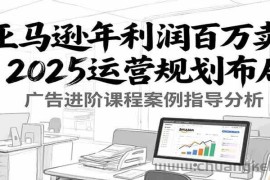 亚马逊年利润百万卖家2025运营规划布局，广告进阶课程案例指导分析