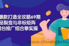 （15102期）淘宝爆款打造全攻略-69期，标品裂变与非标矩阵，万相台推广组合拳实操