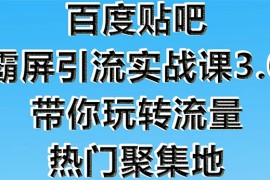 （1579期）百度贴吧霸屏引流实战课3.0：带你玩转流量热门聚集地  市面上最新最全玩法