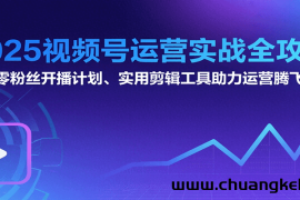 2025视频号运营实战全攻略：零粉丝开播计划、起号到到变现思维逻辑方法