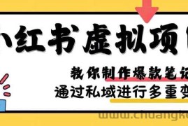 小红书虚拟项目实战，爆款笔记制作，矩阵放大玩法分享