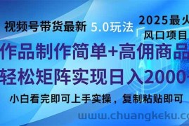 （14191期）视频号带货最新5.0玩法，作品制作简单，当天起号，复制粘贴，轻松矩阵…