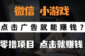 （14653期）只需要看广告就能赚钱？微信小程序小游戏，0撸手机赚钱，甚至连游戏都…