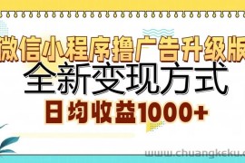 （13138期）微信小程序撸广告升级版，全新变现方式，日均收益1000+