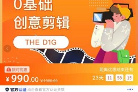 THED1G零基础创意剪辑课，第一馆创意剪辑实操课-49节完整版