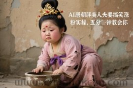 AI唐朝胖美人夫妻搞笑涨粉实操，五分钟教会你