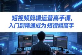短视频剪辑运营高手课，入门到精通成为短视频高手