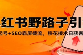 小红书野路子引流，暴力起号+SEO霸屏截流，移花接木日获客100+