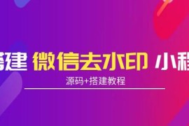 搭建微信去水印小程序，带流量主，支持全球验证码发放【源码+搭建教程】